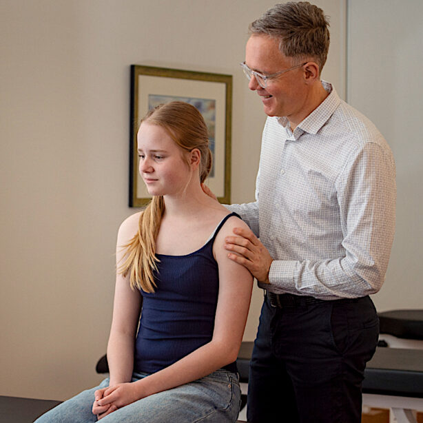 Ben Whittall providing gentle network spinal care at the Lifewise Network Care chiropractic practice in Adelaide