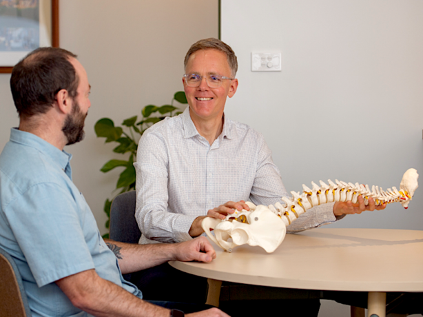Ben Whittall providing gentle network spinal care at the Lifewise Network Care chiropractic practice in Adelaide